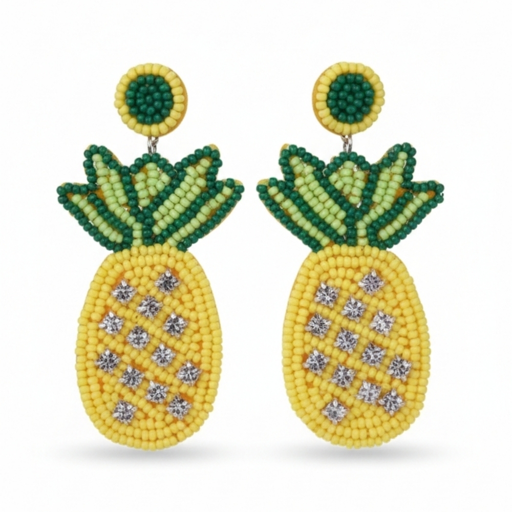 🆕️ Tropical Pineapple Beaded Earrings